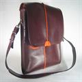 Soft Piped Satchel - Norwegian cowhide - horsehide lined - price example 3 500 - 4 500 nok