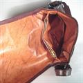 Soft Piped Satchel - Norwegian cowhide - horsehide lined - price example 3 500 - 4 500 nok